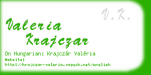 valeria krajczar business card
